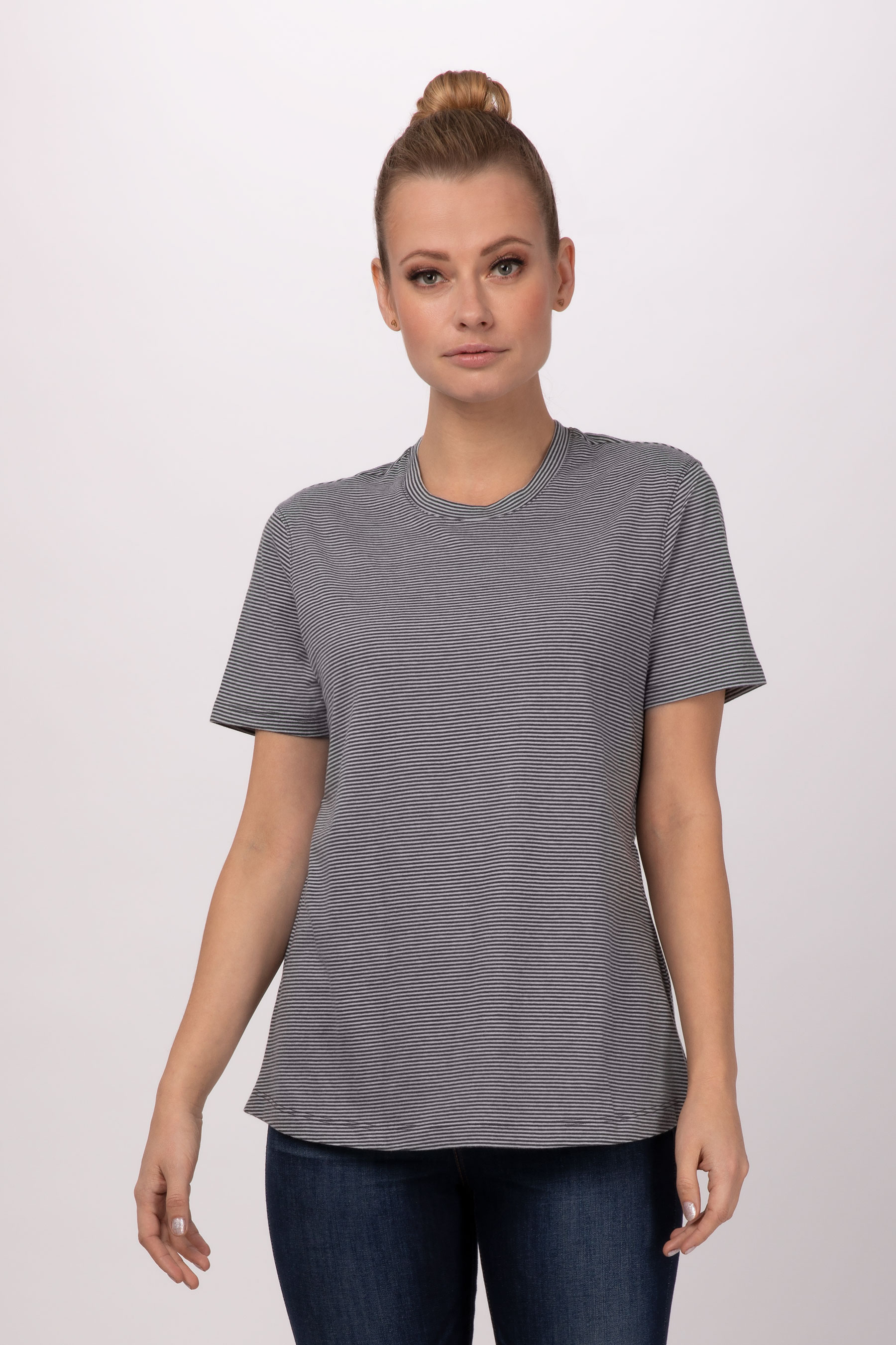 Gestreiftes Jersey Damen T-Shirt