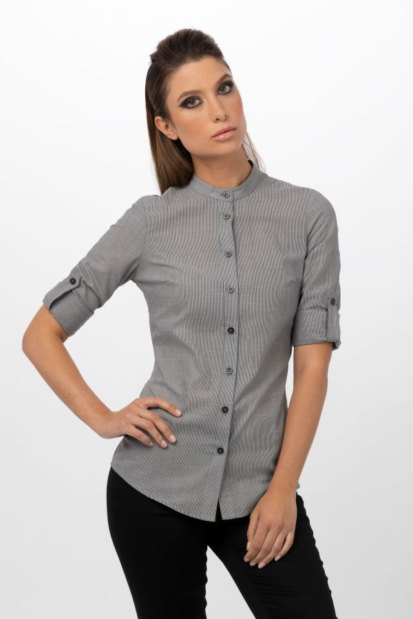 VERISMO Damen Stehkragenshirt